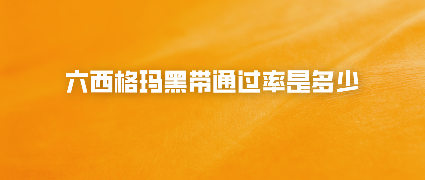 六西格玛黑带通过率是多少
