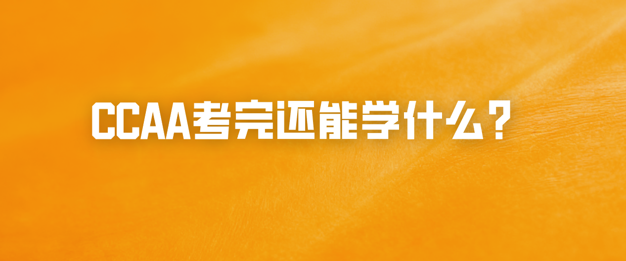 CCAA考完还能学什么？