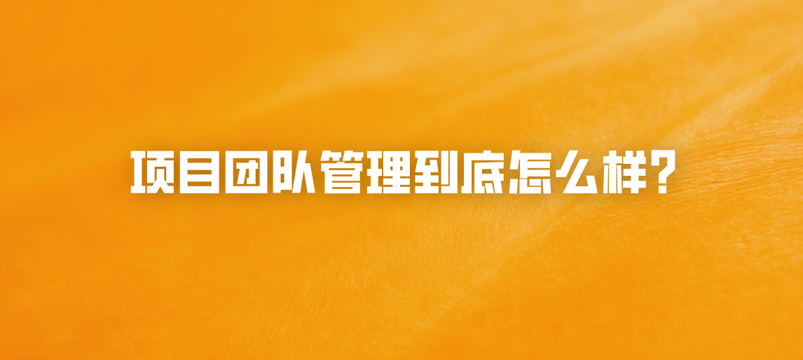 项目团队管理到底怎么样？
