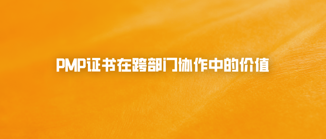 PMP证书在跨部门协作中的价值