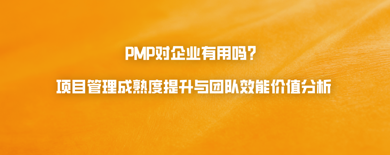 PMP对企业有用吗？项目管理成熟度提升与团队效能价值分析