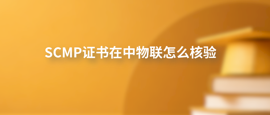 SCMP证书在中物联怎么核验