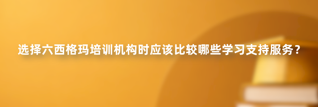 选择六西格玛培训机构时应该比较哪些学习支持服务？