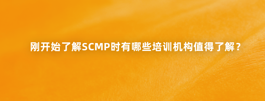刚开始了解SCMP时有哪些培训机构值得了解？