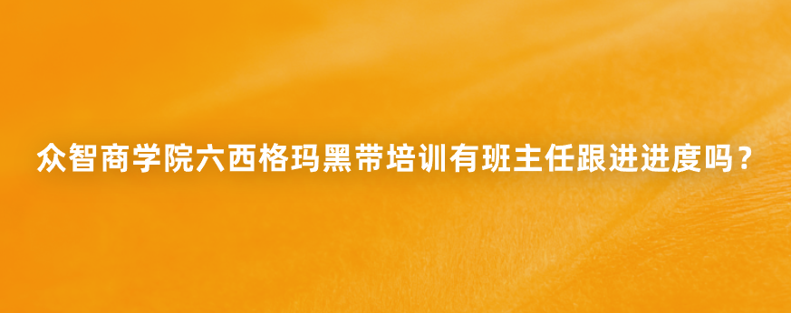 众智商学院六西格玛黑带培训有班主任跟进进度吗？