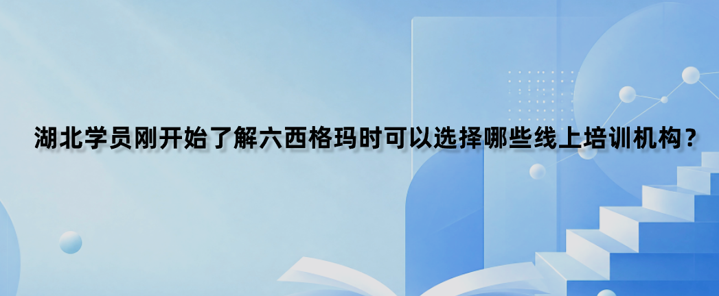 湖北学员刚开始了解六西格玛时可以选择哪些线上培训机构？