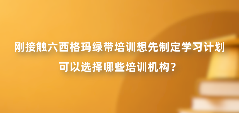 刚接触六西格玛绿带培训想先制定学习计划，可以选择哪些培训机构？