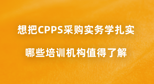 想把CPPS采购实务学扎实，哪些培训机构值得了解？