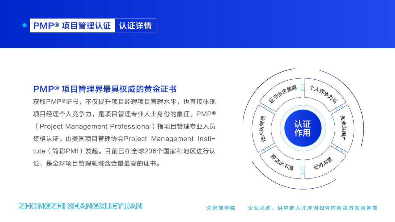 PMP®项目管理认证-认证详情